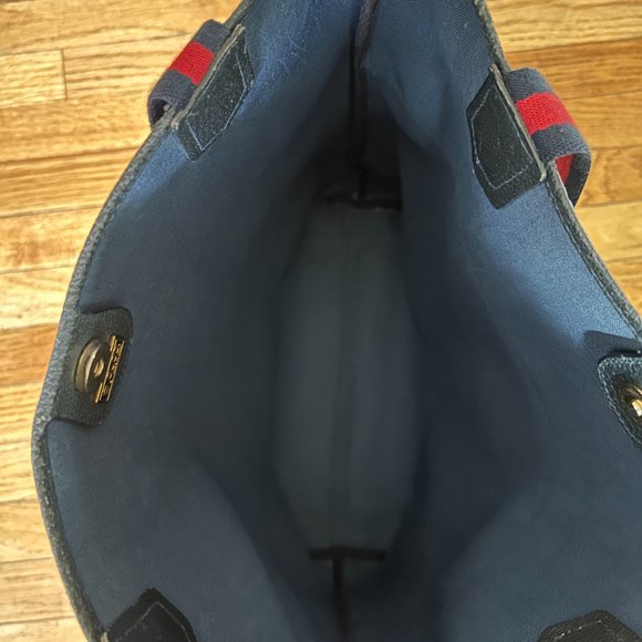 Gucci Monogram Web Tote in Navy Blue - Picture 5 of 16